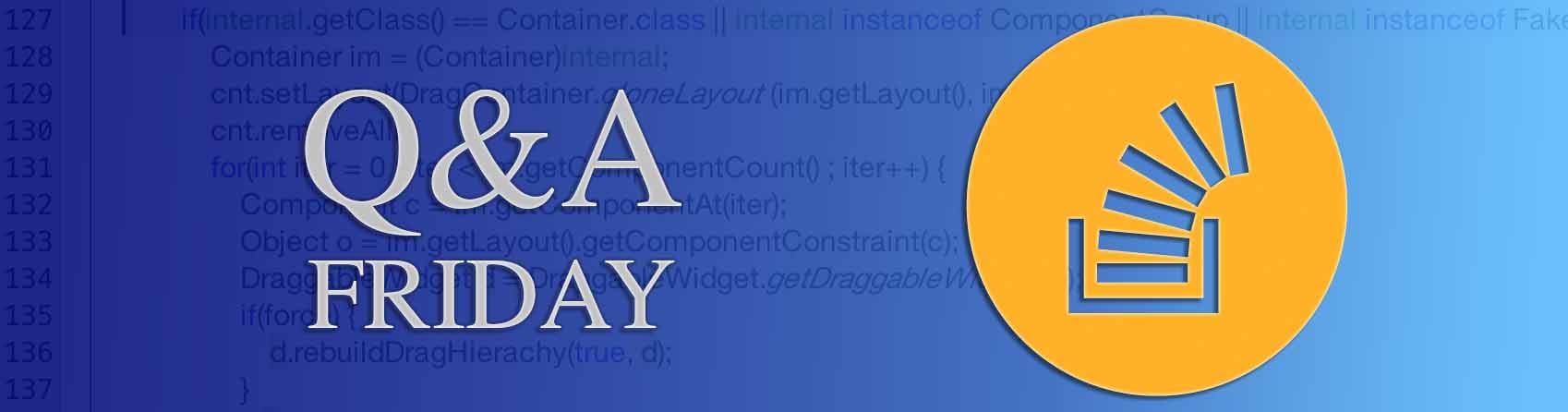 Questions of the Week VI